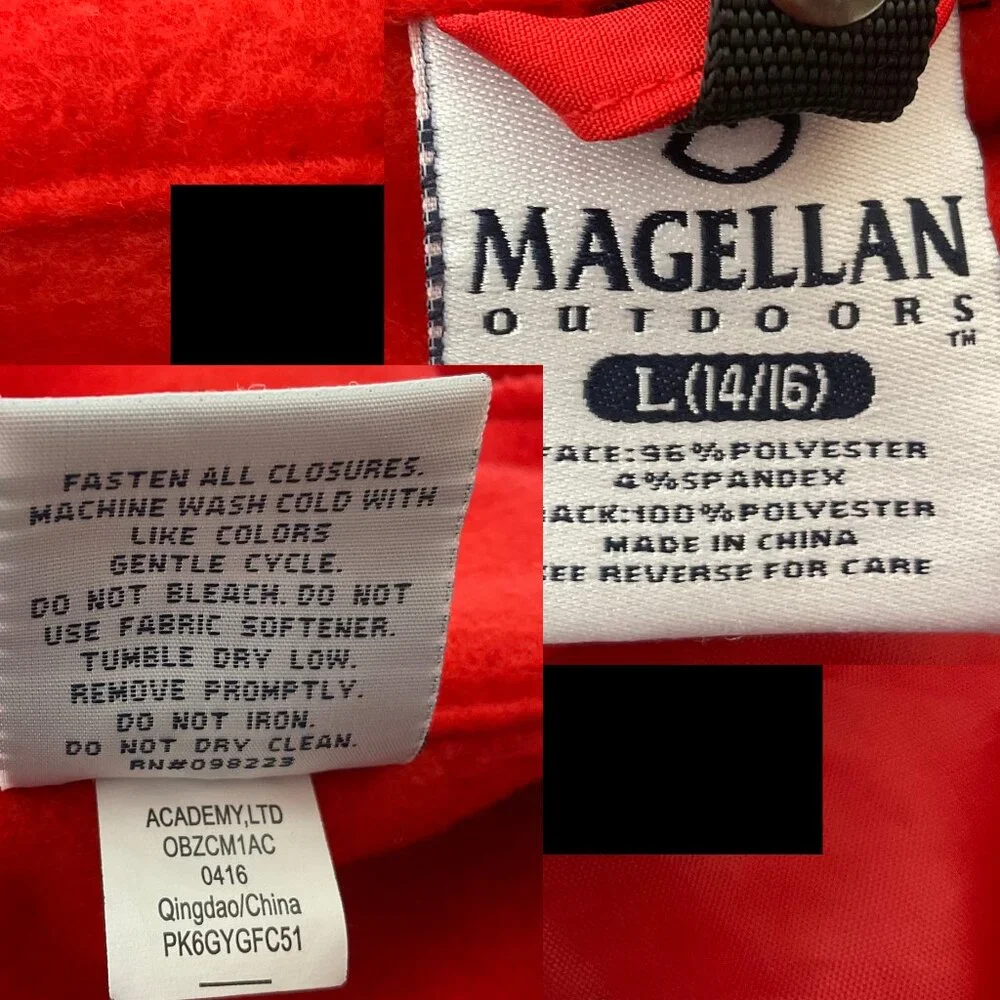 Magellan Outdoors Youth Lg/Adult S 2 in One Puffer Lined Ski/Snow Jacket Kids